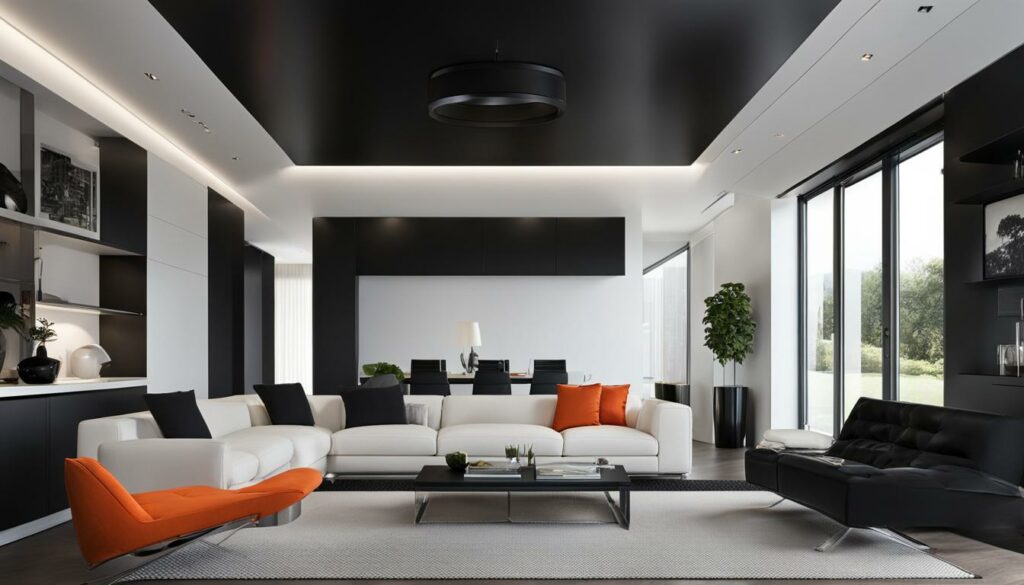 zwart schilderen plafond